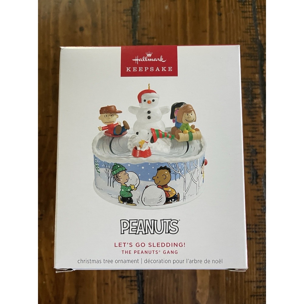 Hallmark 2025 Keepsake Ornament Let's Go Sledding! The Peanuts Gang-Magic-NIB
